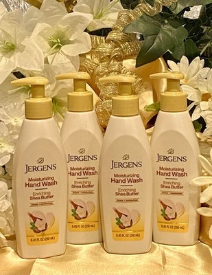 Jergens Hand Wash Enriching Shea Butter Liquid Soap 8.45 oz Lot Of 4 Pack HTF!