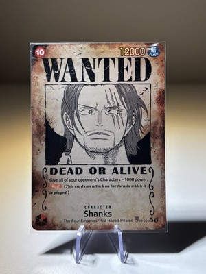 Shanks Wanted OP09-004 Eng - One Piece TCG Alt Art - Emperors Of The Sea