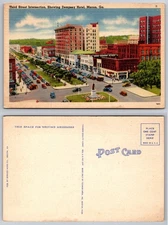 Dempsey Hotel Third Street Intersection Macon GA Postcard