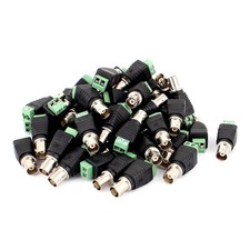 50 Pcs Screw Terminal Coaxial Cat5 to BNC Female Jack Video Balun Connector