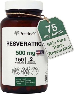 PRISTINE'S Resveratrol Supply Anti Aging Antioxidant & Heart Health Supplement