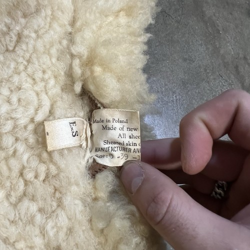 Vintage Penny Lane Jacke Damen XS Shearling Lammfellmantel 70er Fell Polen Wildleder - Bild 11 von 14