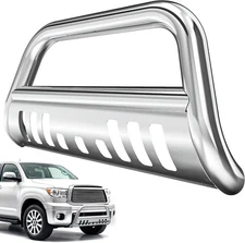 AUTOSAVER88 3" Bull Bar Compatible for 09-18 Dodge Ram 1500/2019-2023 silver 