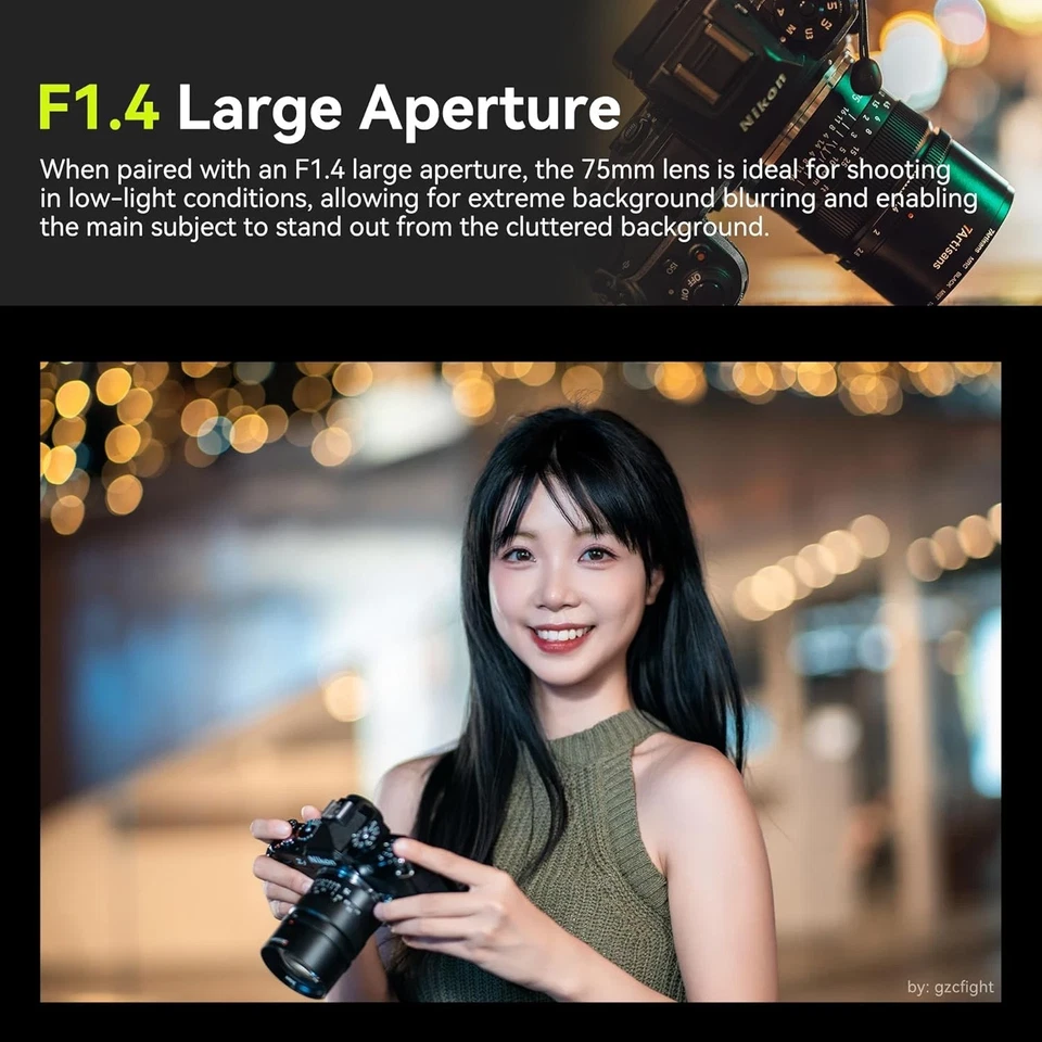 7Artisans 75mm F1.4 Full Frame Manual large aperture Lens for Leica L SL Camera - Image 3 of 4