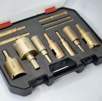 12tlg Diamant Bohrkrone Set Lochsäge 6-35mm für Fliesen Glas Marmor Granit *SALE*