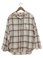 Camicia donna Hollister a quadri beige taglia M viscosa casual