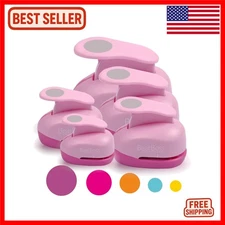 5-Piece Craft Hole Punch Set – Effortless Manual Punching for Scrapbooking, C...