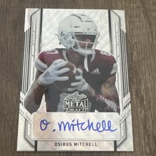 2021 Leaf Metal Draft #PA-OM1 Osirus Mitchell Portrait Auto Wave Silver #/75