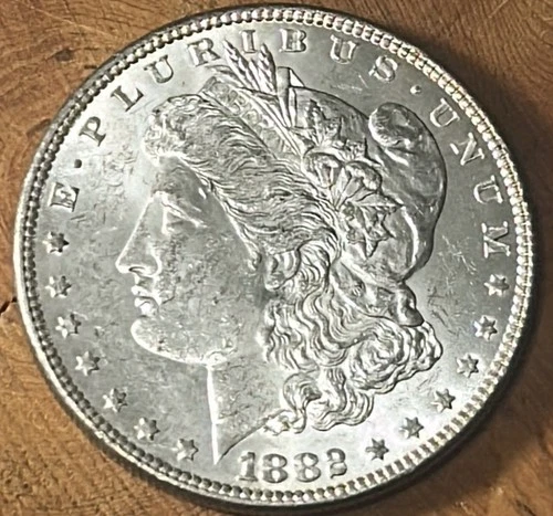 1883 Morgan Silver Dollar AU Slider Original Luster Sharp Strike