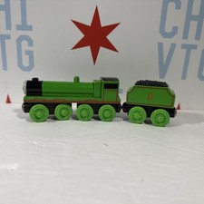 Vintage Thomas and Friends / Wooden Railway Train / Henry / No Stripes / 1998