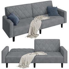 Sofa Couch Velvet Convertible Futon Sofa 3-in-1 Upholstered Futon Couch 2-Seater