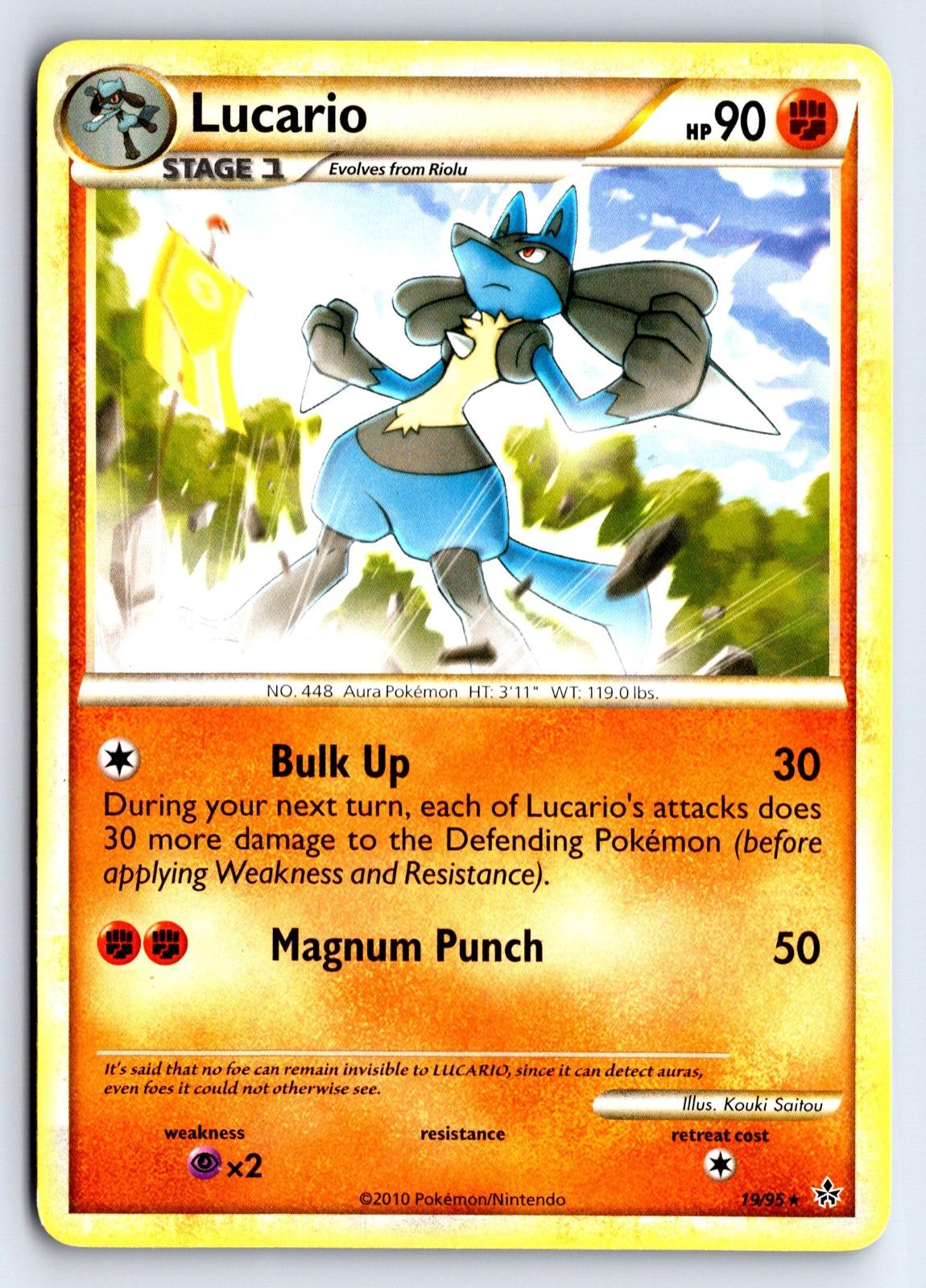 Lucario 19 R HGSS Unleashed Pokemon LP
