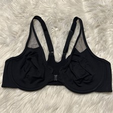 Wacoal 34C Bra Black Body By Wacoal Racerback Front Closure 65124 Underwire