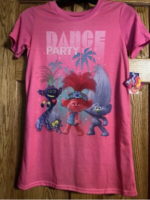 Girls Trolls Dance Party Sleep Shirt ~ 2 Sizes