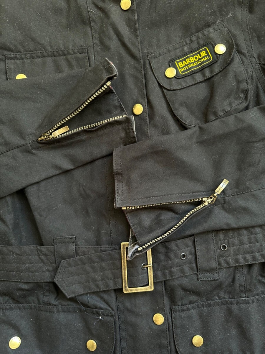 BARBOUR International Womens Waxed Belted Jacket | eBay BARBOUR International Womens Waxed Belted Jacket | eBay