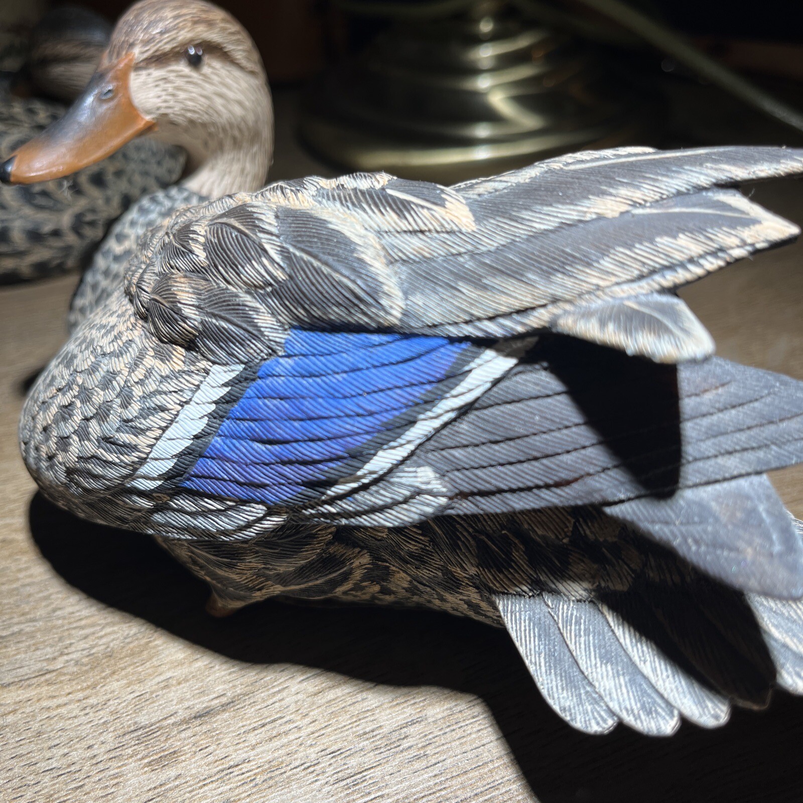 Roger Desjardins Duck Decoy Signed hen mallard natures window VGC