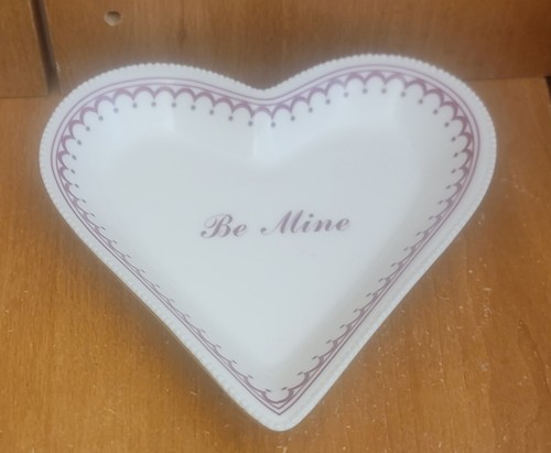 Godinger & Co. BE MINE Heart shaped trinket dish, Porcelain, New with tags / NWT - Picture 4 of 8
