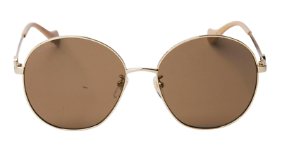 Gucci GG1090SA-003 Women's Gold & Pink / Brown Mirrored Sunglasses