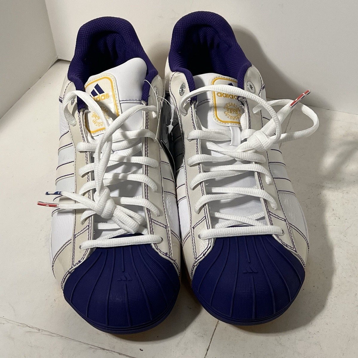 Adidas 2G08 Superstars NBA Lakers Sz 14 Men display picture 3