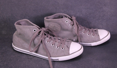 Converse Sneaker Chucks Dainty Mid Damen Gr. 38,5 grau Leder Suede Glanz BC435