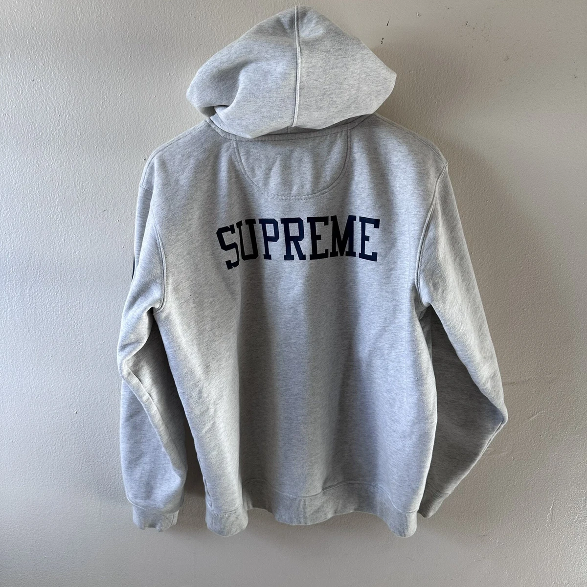 x Supreme Grey Hoodie Spellout Large | eBay