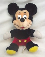 VINTAGE Disneyland Walt Disney World MICKEY MOUSE 7" Plush STUFFED ANIMAL Toy