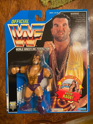 WWF Razor Ramon Hasbro Series 10 Purple Trunks Rar...