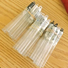 Used FHT5 - Plastic Tube Round 5 x 9/16 Inch with hangable cap 50pcs