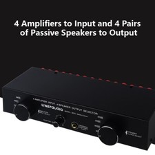 LINEPAUDIO 4 IN 4 OUT Amplifier Speaker Switcher Amplifier Speaker Selector pe66