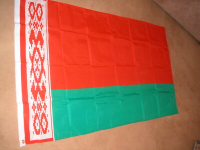 WEISSRUSSLAND FLAGGE FAHNEN 5'X3' BRANDNEU
