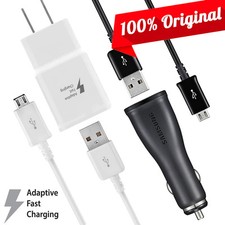 Original Samsung Adaptive Fast Home  Car Charger Data Cables for Galaxy S6 EDGE