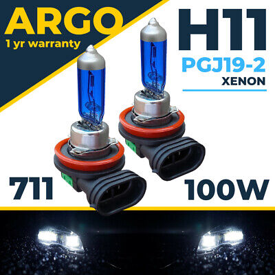 2x H7 Car Xenon Headlight Bulbs 100w 12v White To Fit Audi A4 2.0 TDI