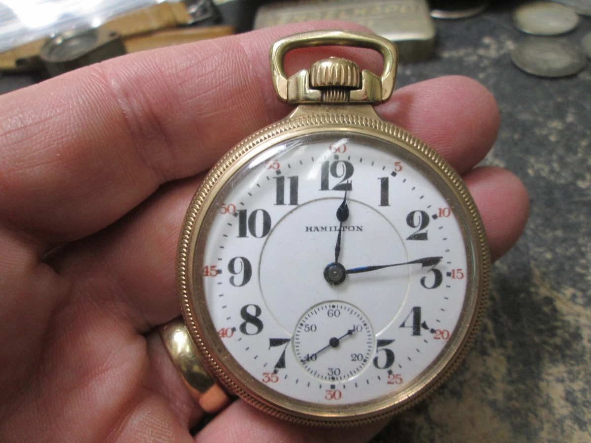 Hamilton pocket watches on ebay sale