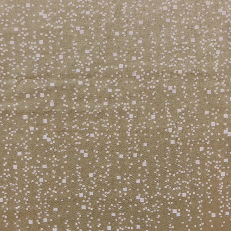 3 yardas blanco abstracto nevada sobre oro muy claro 100% algodón Lonni Rossi Foto 2 de 4