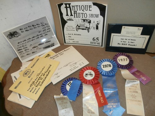 Vtg Packard Dealer Fred McFadden Greensburg PA Car Show Ribbons Signs ...