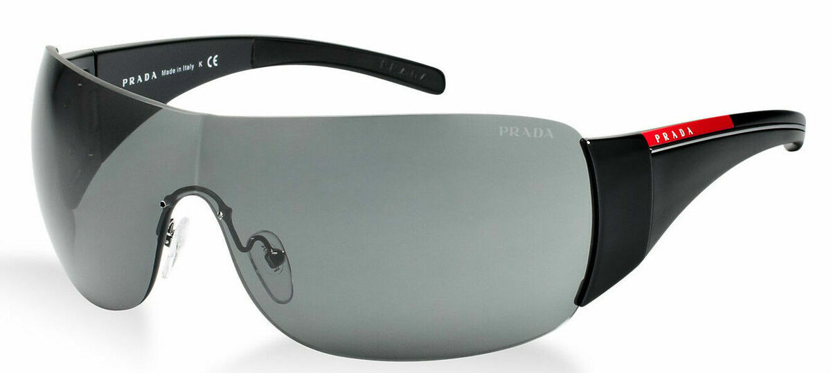 RARE NEW Genuine PRADA Sport Black Shield Wrap Sunglasses RARE NEW Genuine PRADA Sport Black Shield Wrap Sunglasses