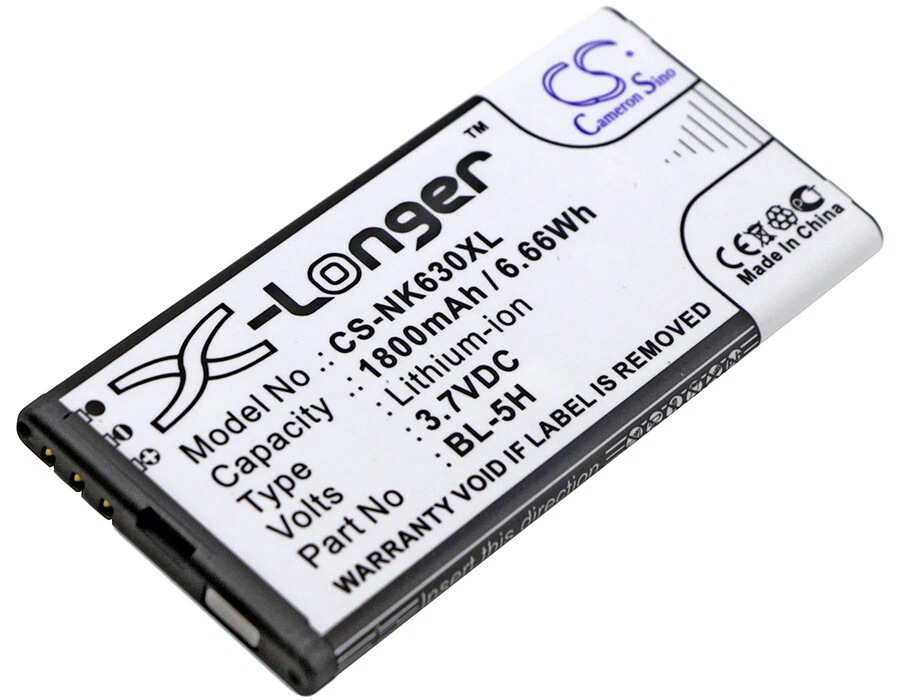 Batería Li-ion para Nokia Lumia 630 Lumia 630 Dual SIM Lumia 635 3.7V 1800mAh Foto 2 de 4