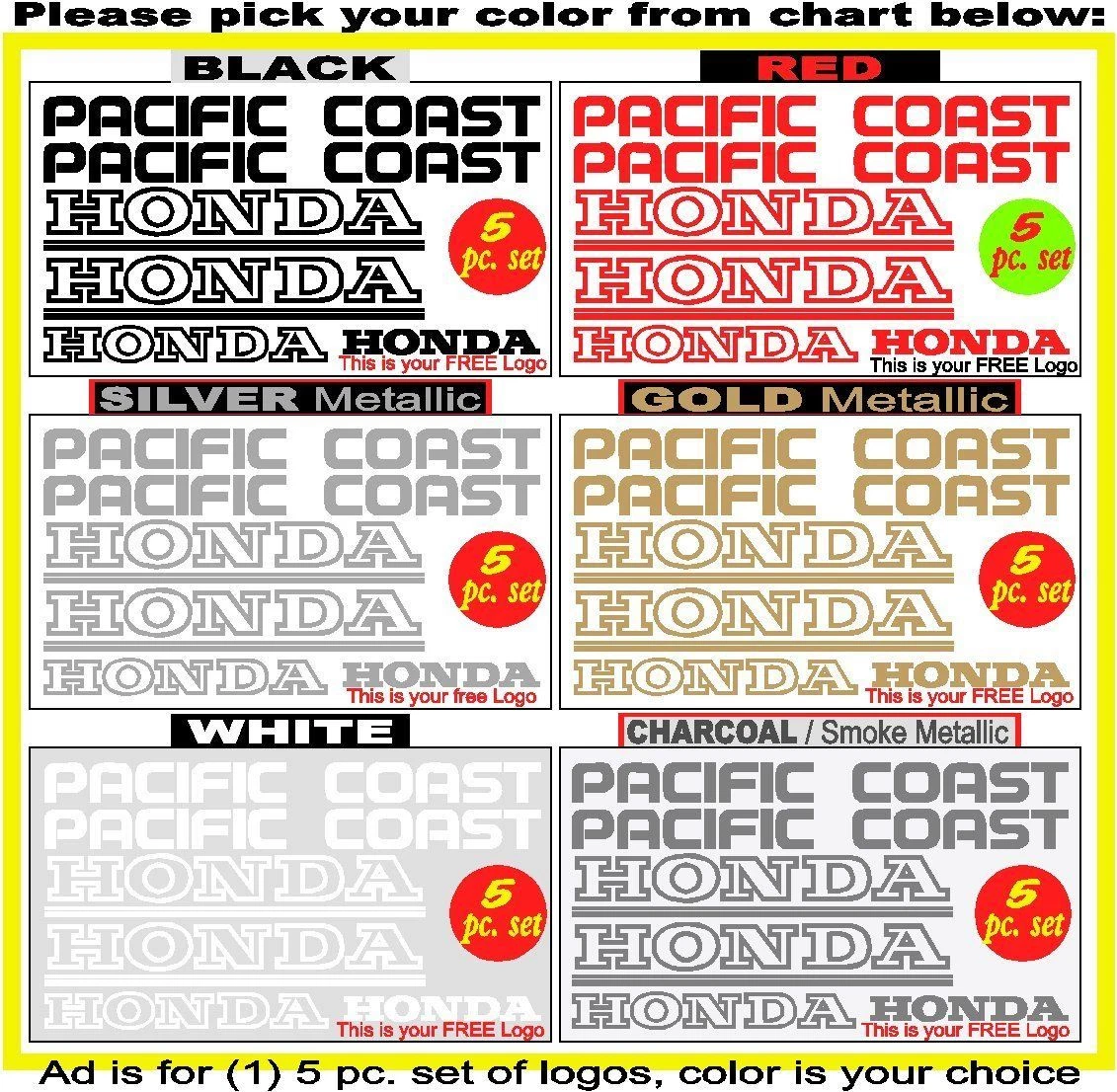 HONDA レトロカラー デカール Honda Graphic Car & Truck Decals & Vinyl for sale | eBay