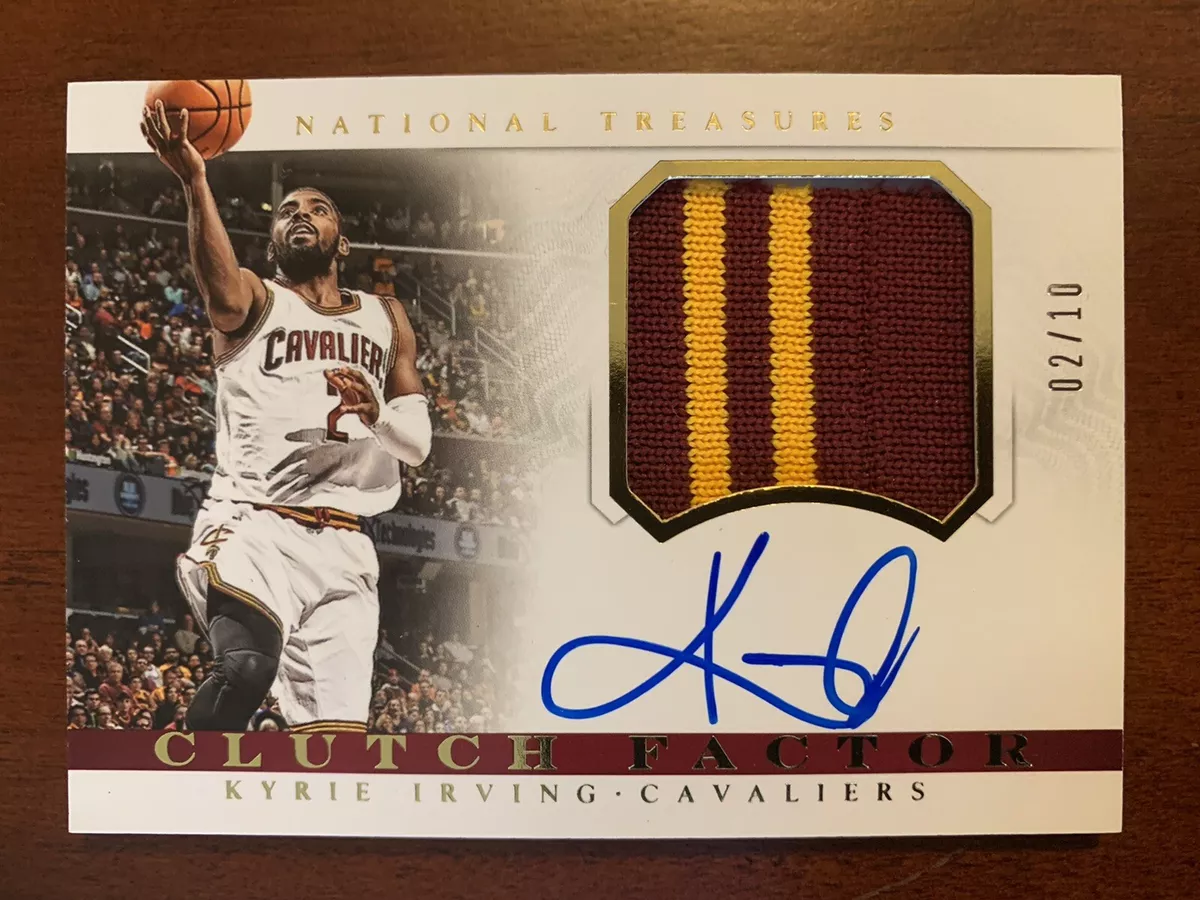 2015 National Treasures Kyrie Irving 2/10 Jersey # w/AUTO!!! Game