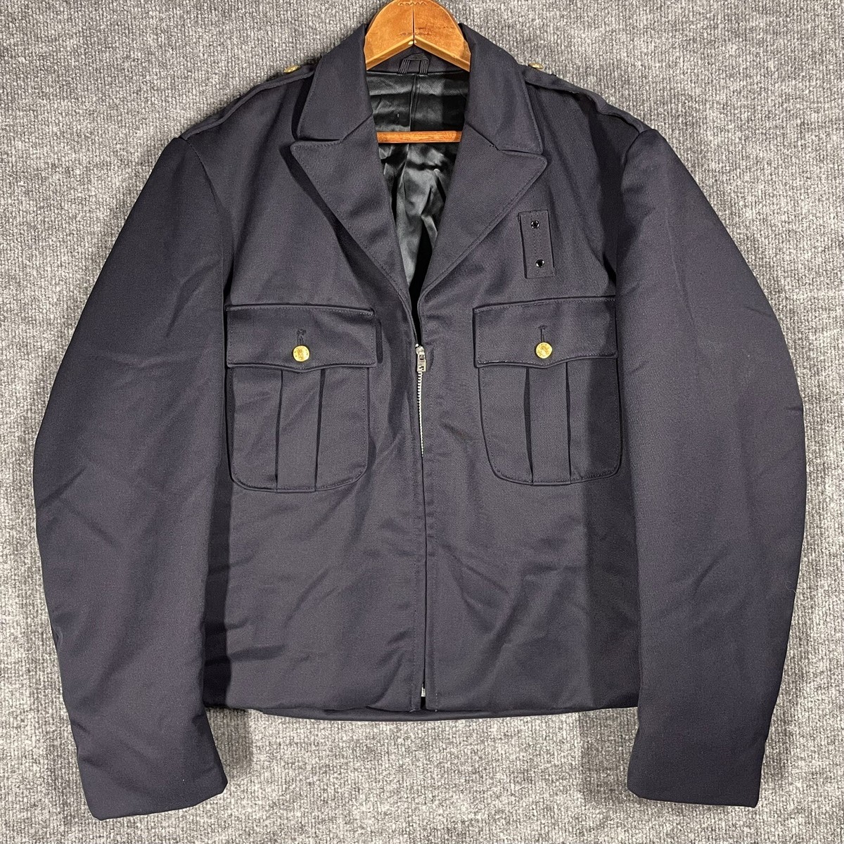 VINTAGE 60s 70s Chicago Police Jacket Size 42 R Wool Gabardine