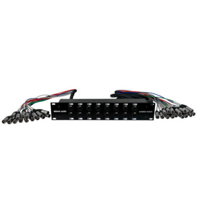 Seismic 16 Channel XLR TRS Combo Splitter Snake Cable - 3' and 10' XLR trunks