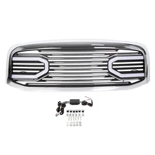 For 06-09 Dodge RAM 2500 3500 1500 Front Hood Chrome Big Horn Grille+Shell+Light