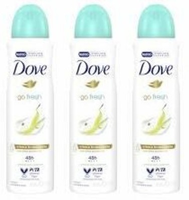 Dove Go Fresh Deodorant Dry Spray 48 HR Pear & Aloe 5 oz. 3 PACK