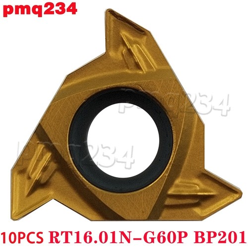 10 Piezas RT16.01N-G60P BP201 Insertos de Rosca Interna 16IR Torno Carburo Inserto CNC - Imagen 4 de 6