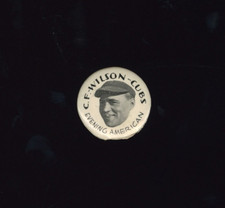 1930 Chicago Evening American Hack Wilson HQ Pin Greatest Season 56 HRs 191 RBIs