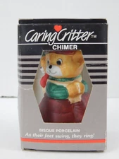 Jasco - Caring Critter Chimer ~ Porcelain Bell Christmas Ornament * Bear