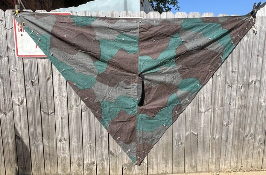 NOS Swedish M39 Camo Poncho Zeltbahn Shelter Quarter Tent NOS Swedish M39 Camo Poncho Zeltbahn Shelter Quarter Tent