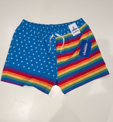Chubbies “Love is Love” Mens Swim Trunks Shortie Inch Pride