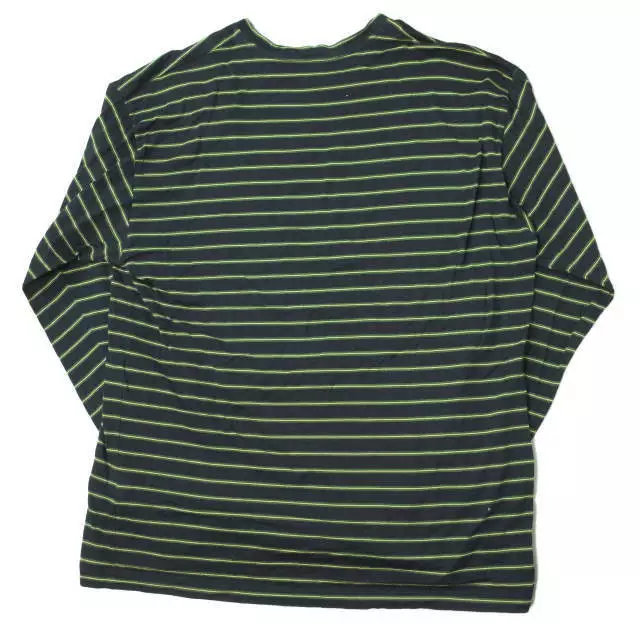 Crespi Italy MULTI BORDER TEE 50 Navy Long-sleeve crew neck T-shirt tops