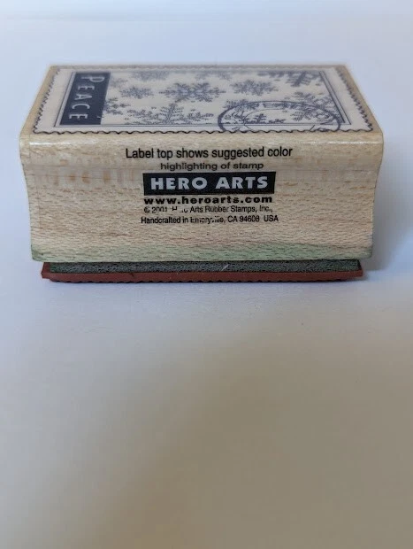 Juego de 3 estampillas postales de goma de madera Hero Arts de colección 2001 Foto 3 de 4